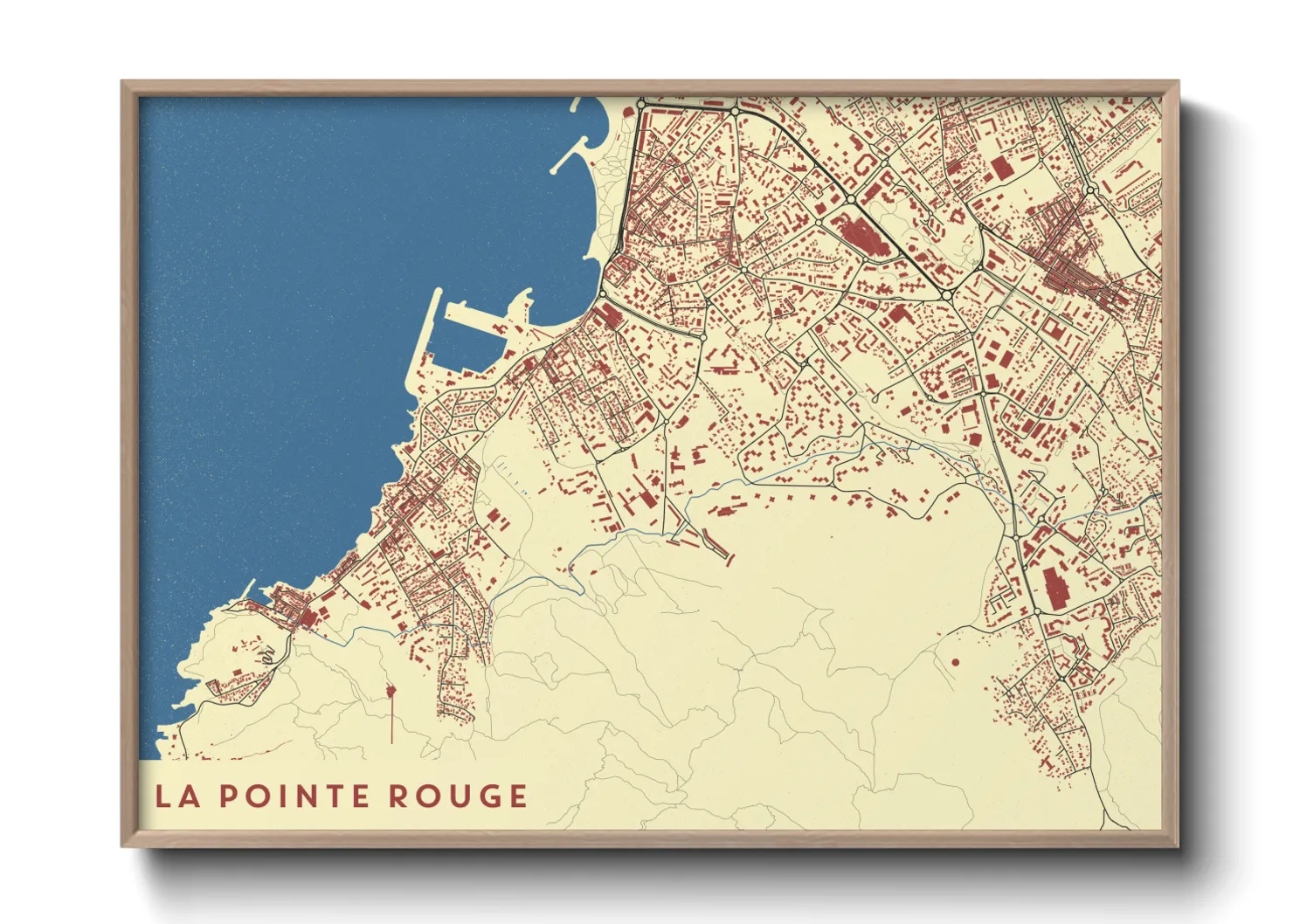 Une affiche de carte sur La Pointe Rouge