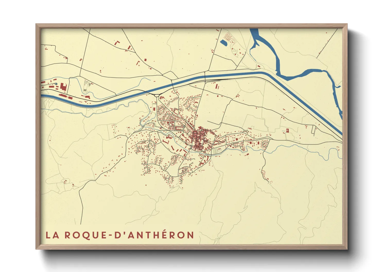 Une affiche de carte sur La Roque-d'Anthéron