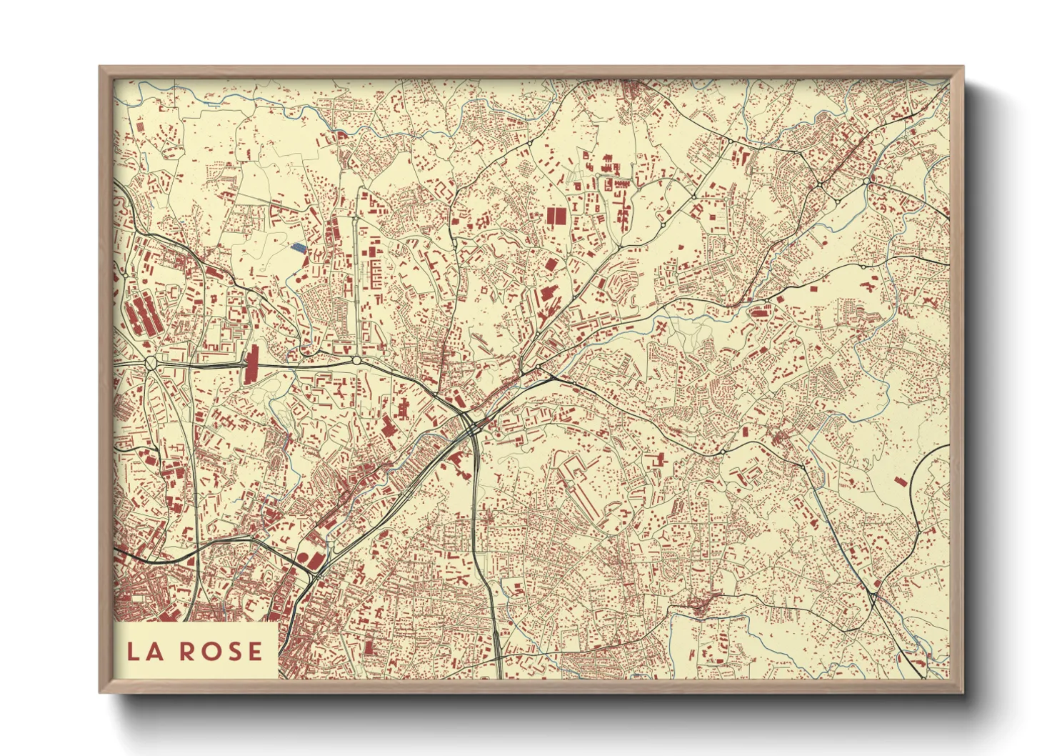 Une affiche de carte sur La Rose