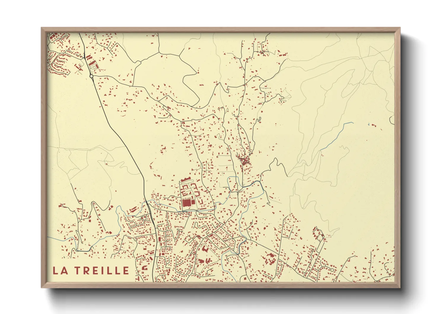 Une affiche de carte sur La Treille
