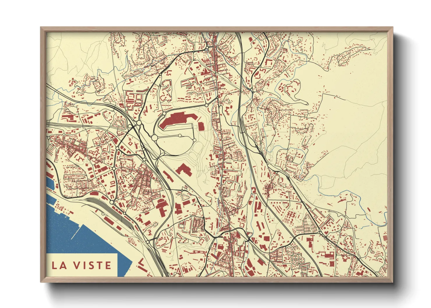 Une affiche de carte sur La Viste