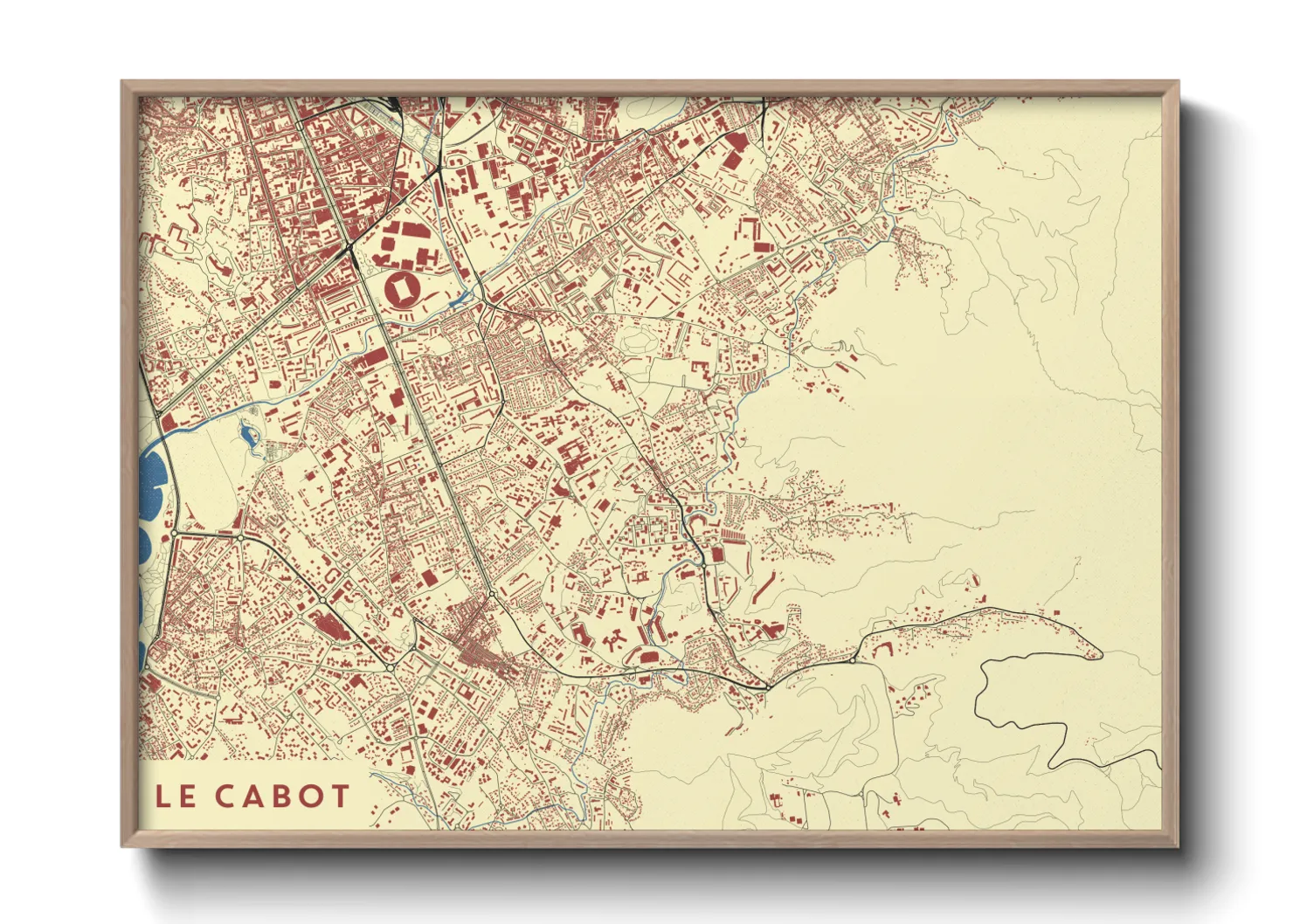 Une affiche de carte sur Le Cabot