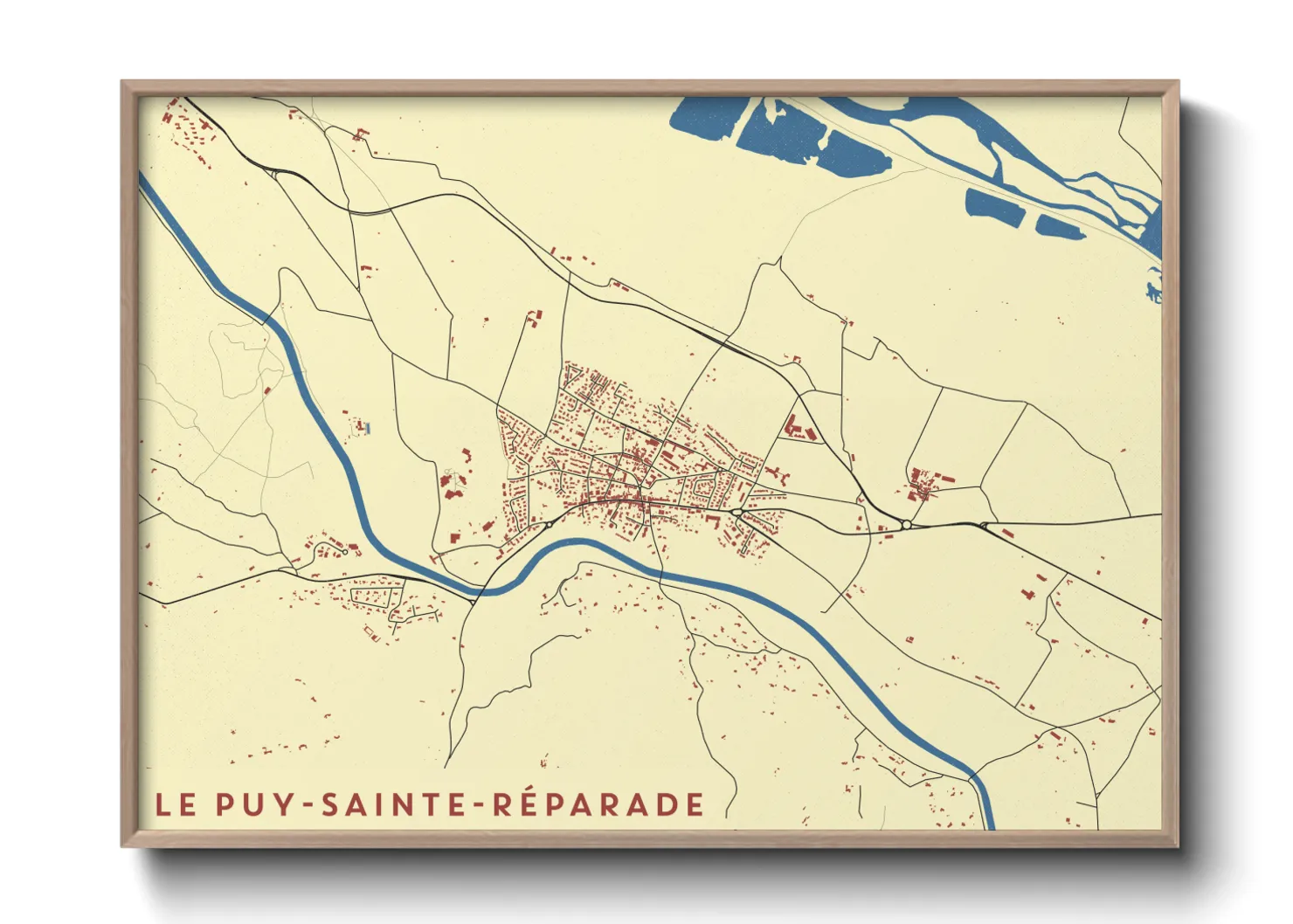 Une affiche de carte sur Le Puy-Sainte-Réparade