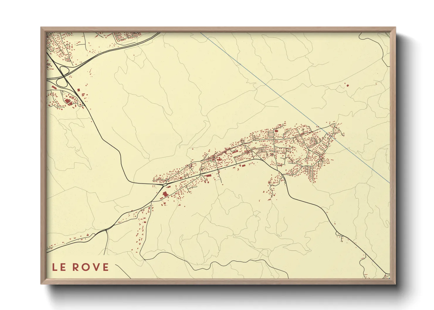 Une affiche de carte sur Le Rove