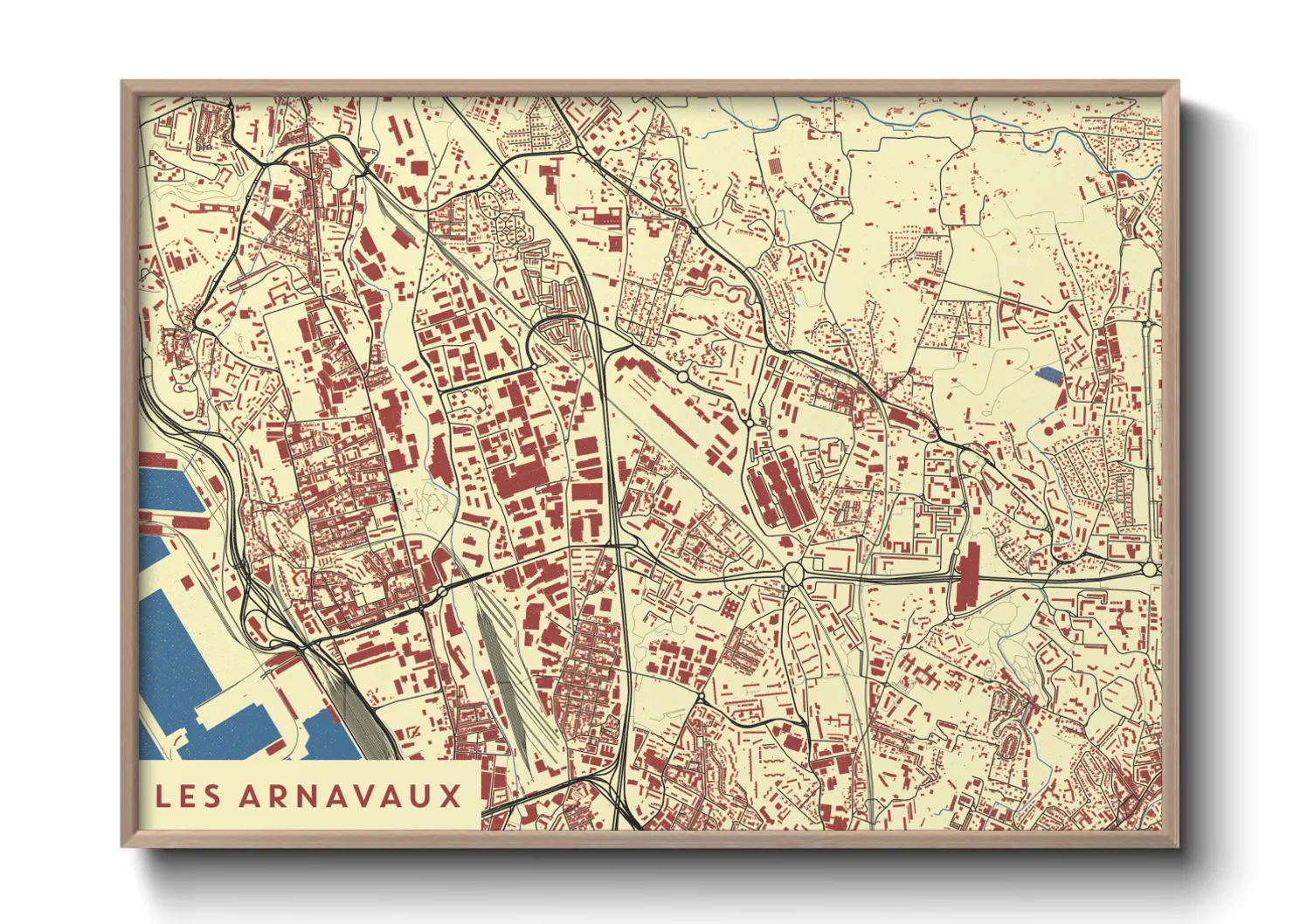 Une affiche de carte sur Les Arnavaux