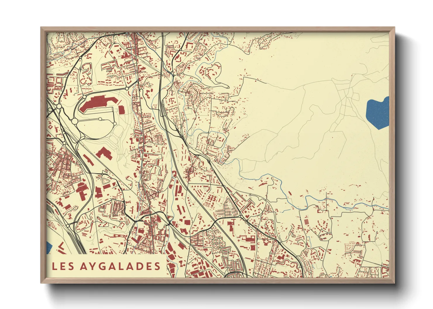 Une affiche de carte sur Les Aygalades