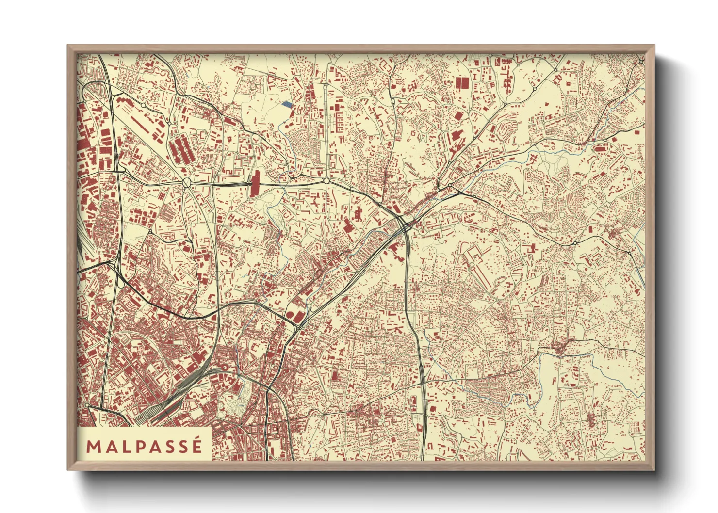 Une affiche de carte sur Malpassé