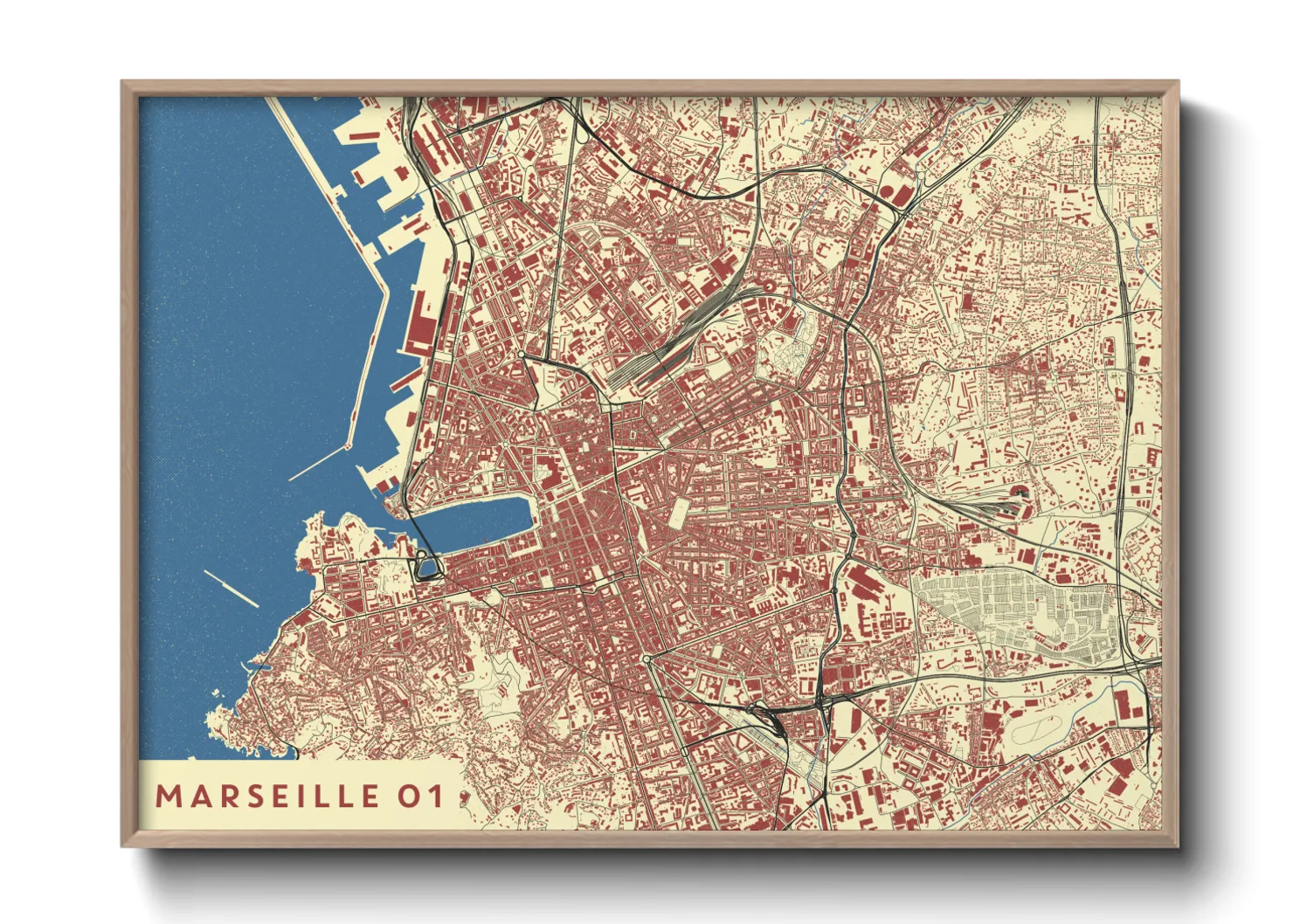 Une affiche de carte sur Marseille 01