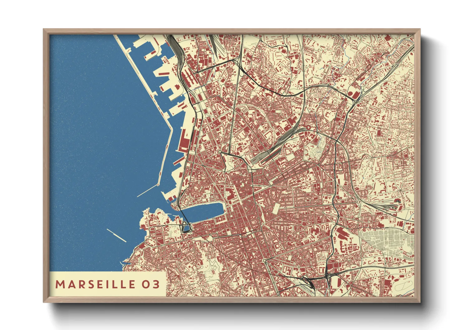 Une affiche de carte sur Marseille 03