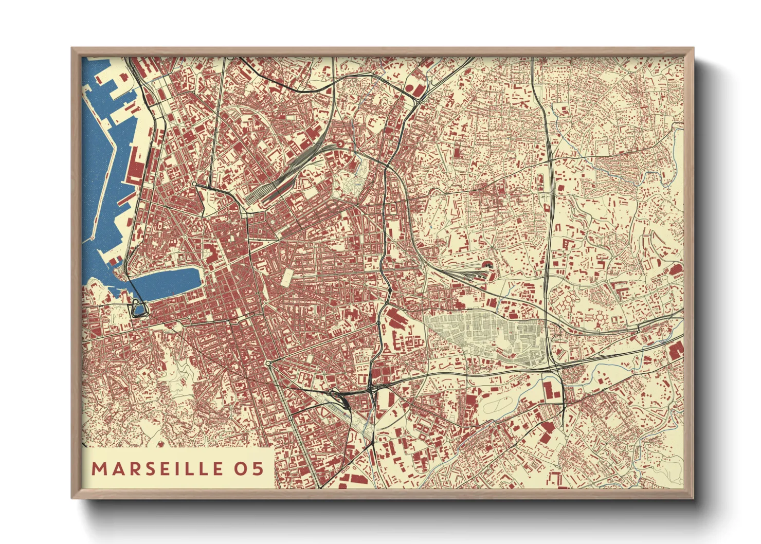 Une affiche de carte sur Marseille 05