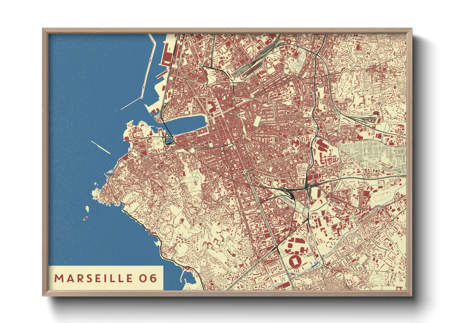Une affiche de carte sur Marseille 06