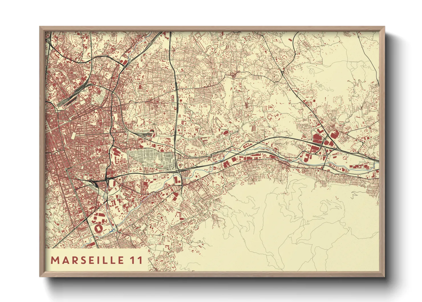 Une affiche de carte sur Marseille 11