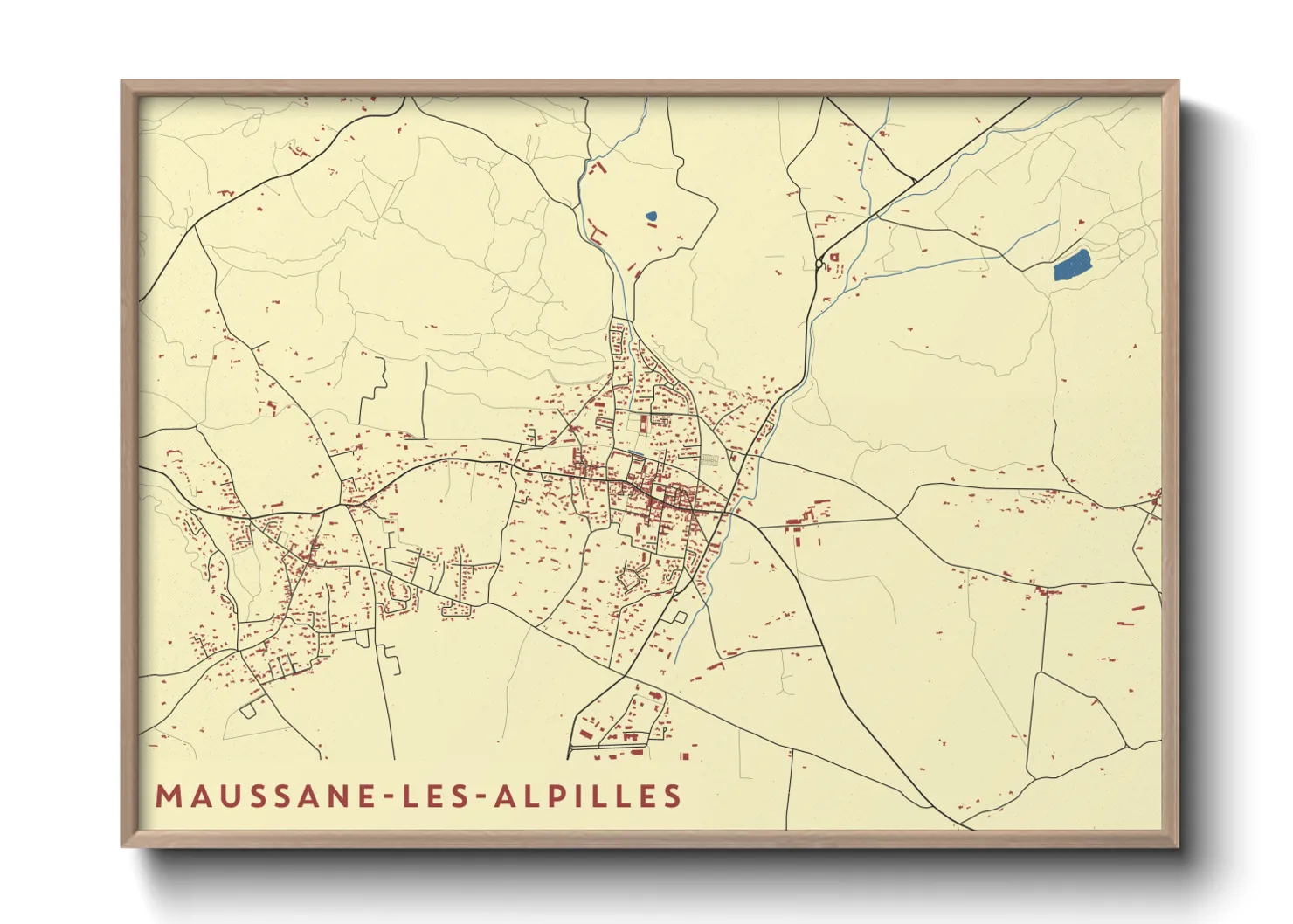 Une affiche de carte sur Maussane-les-Alpilles