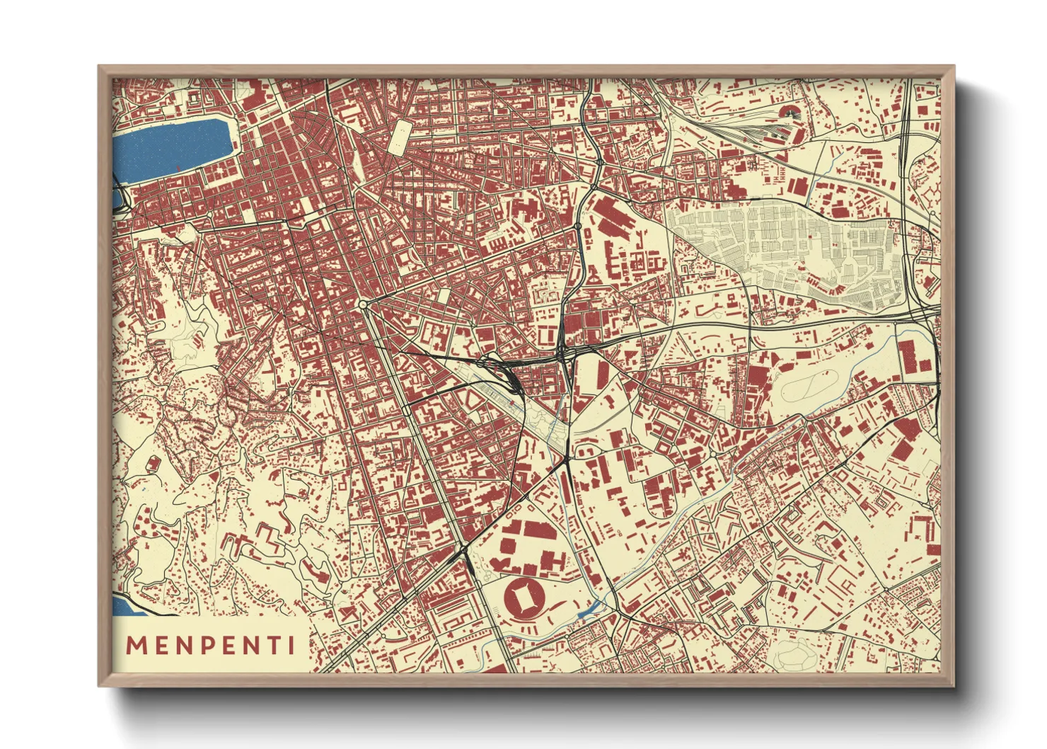 Une affiche de carte sur Menpenti