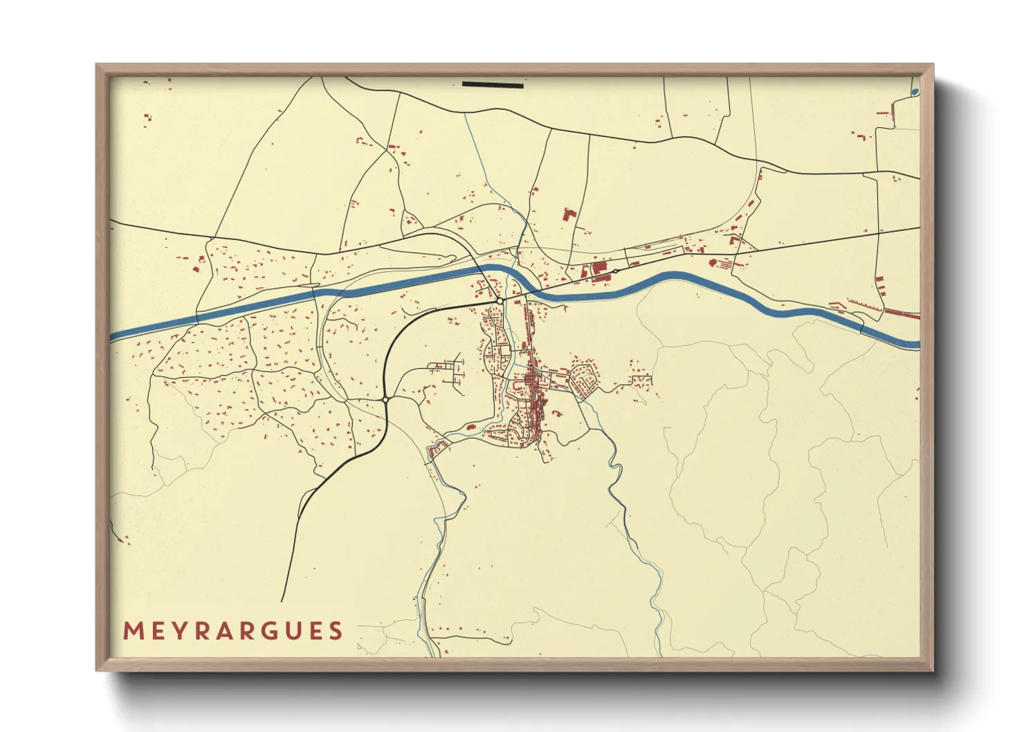 Une affiche de carte sur Meyrargues
