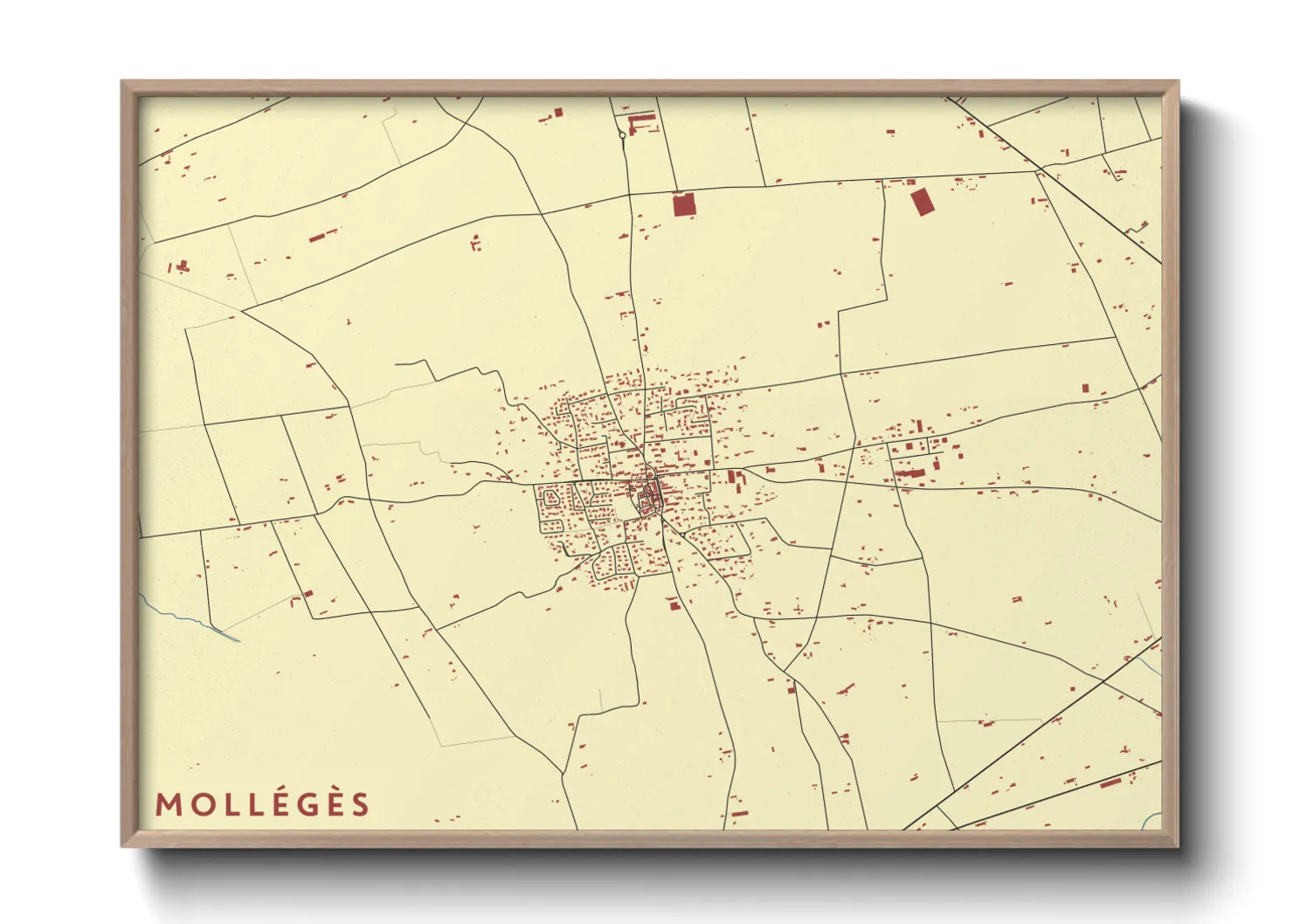 Une affiche de carte sur Mollégès