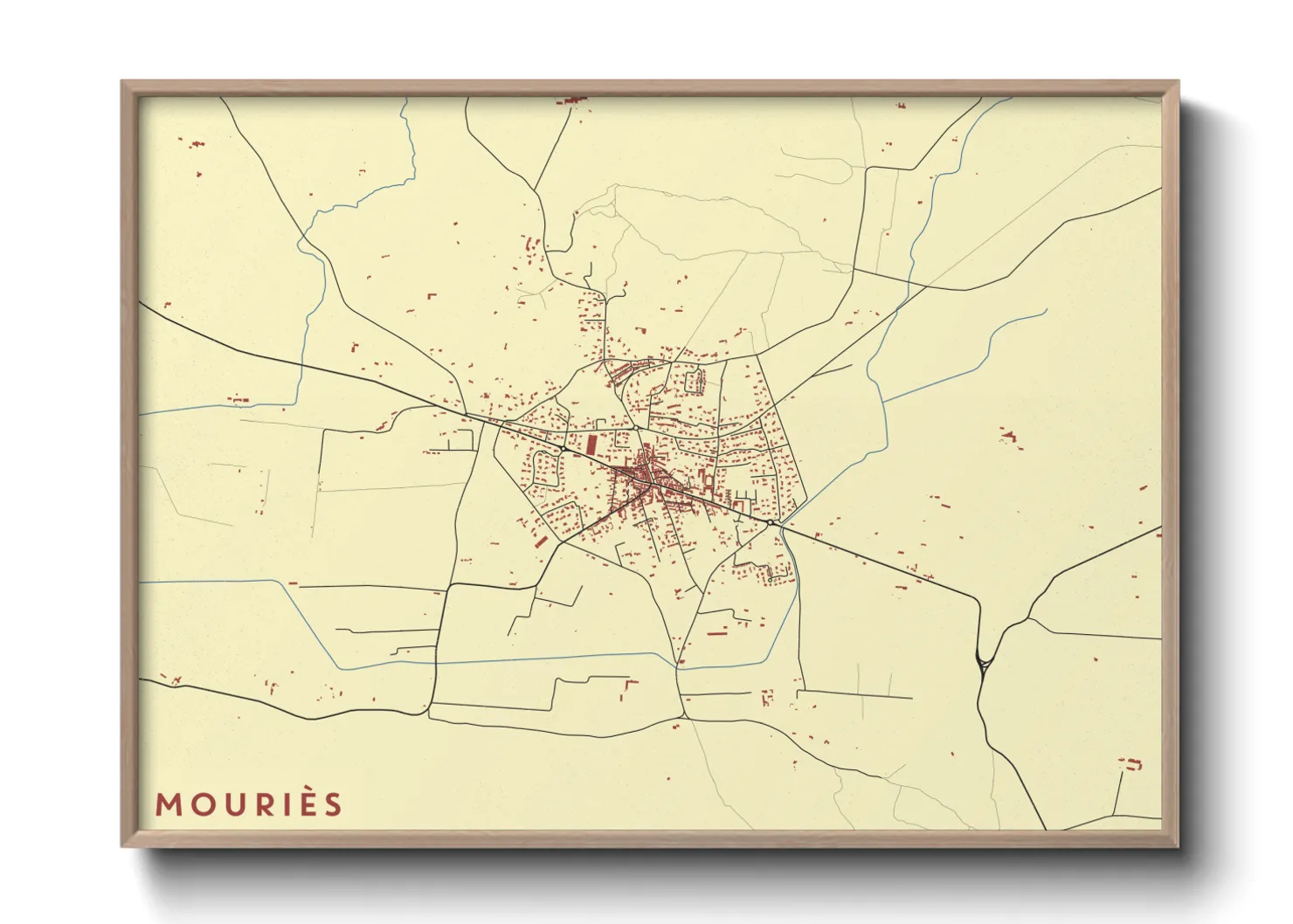 Une affiche de carte sur Mouriès
