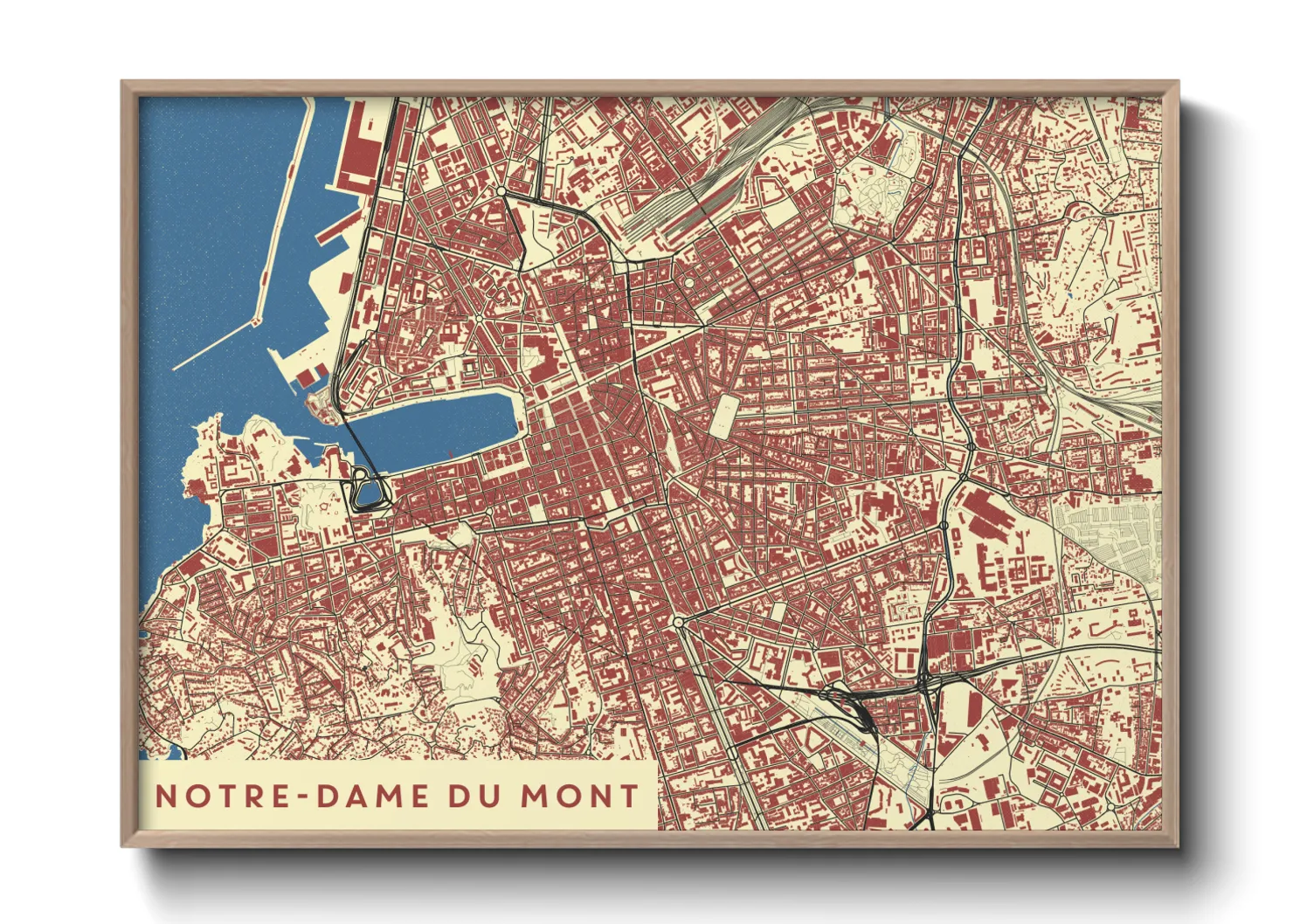 Une affiche de carte sur Notre-Dame du Mont