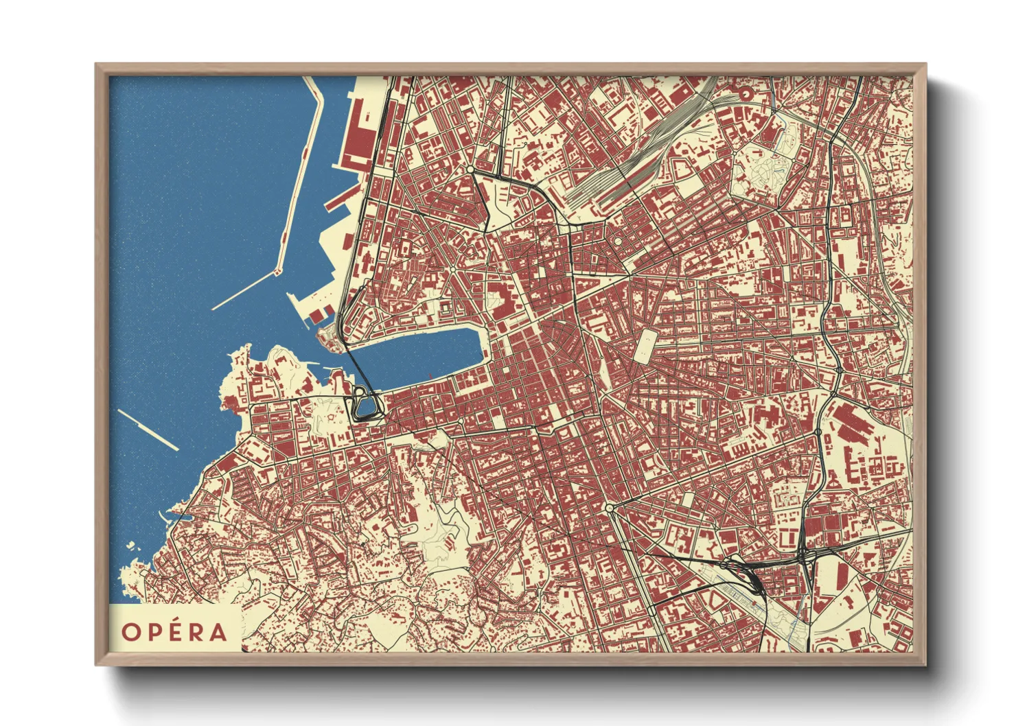 Une affiche de carte sur Opéra