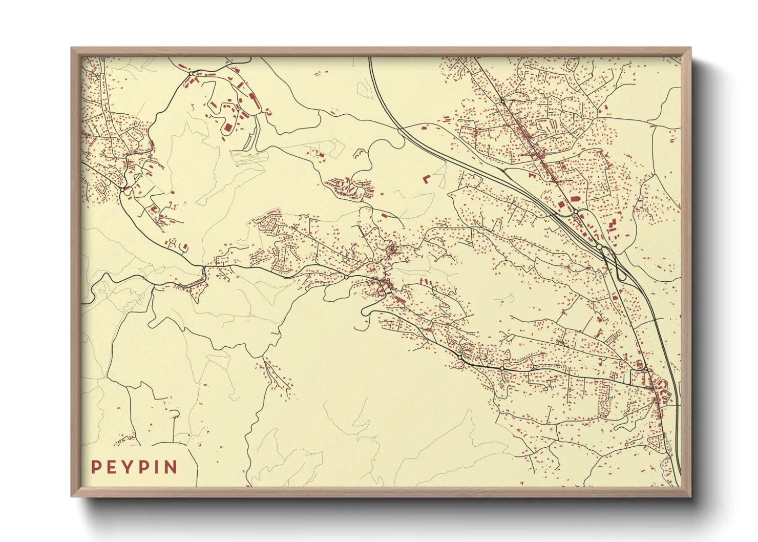 Une affiche de carte sur Peypin