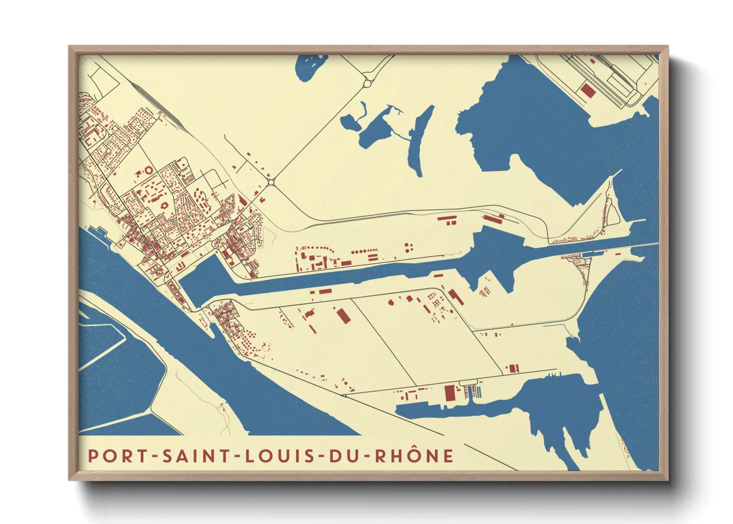 Une affiche de carte sur Port-Saint-Louis-du-Rhône