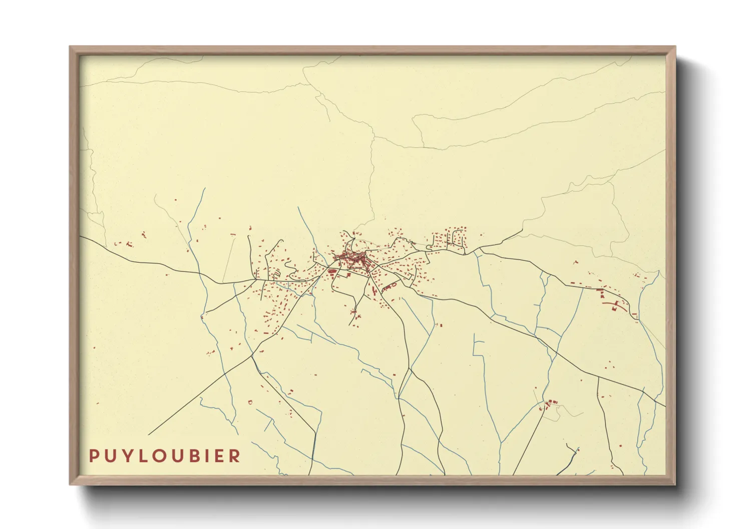 Une affiche de carte sur Puyloubier