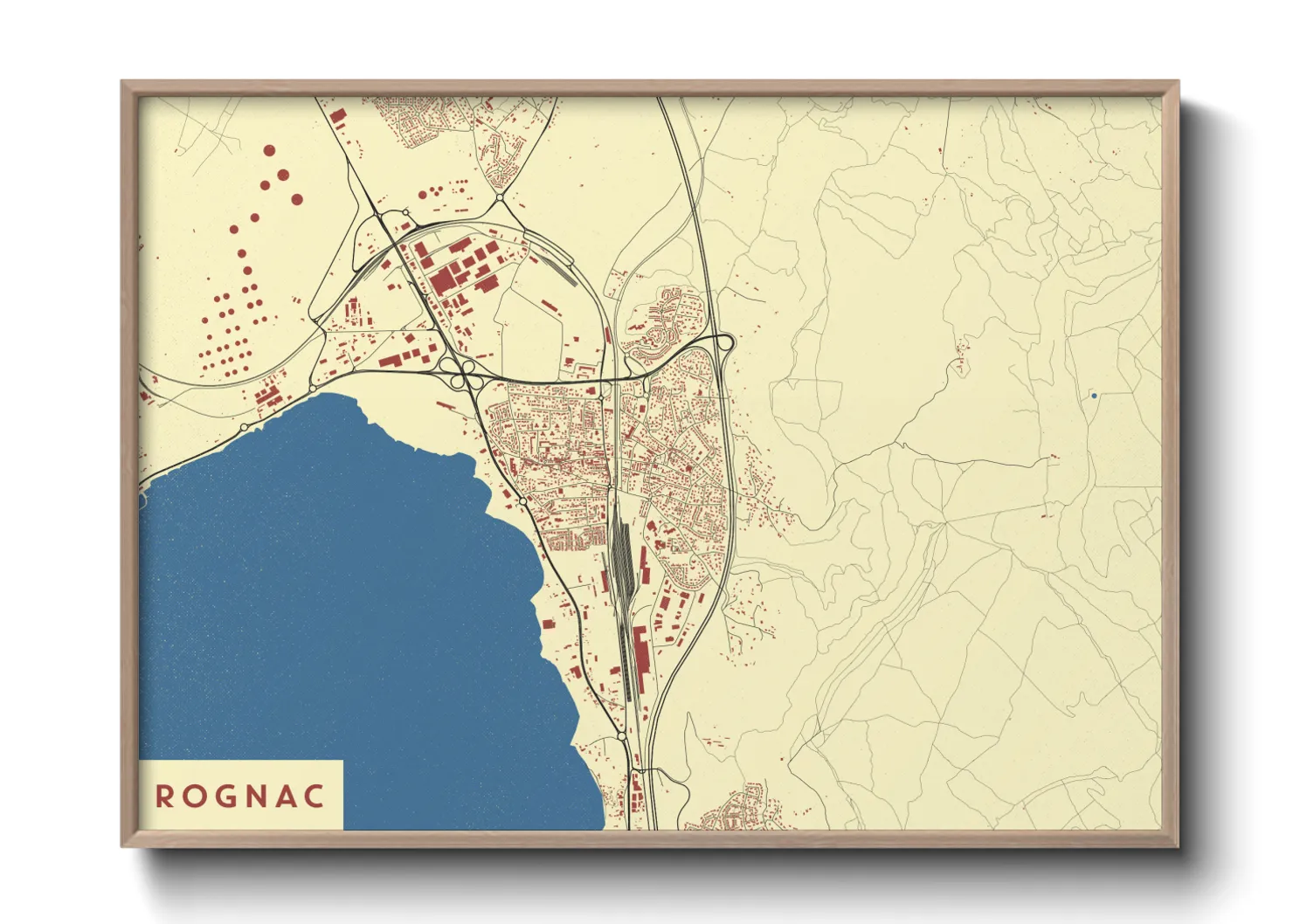 Une affiche de carte sur Rognac