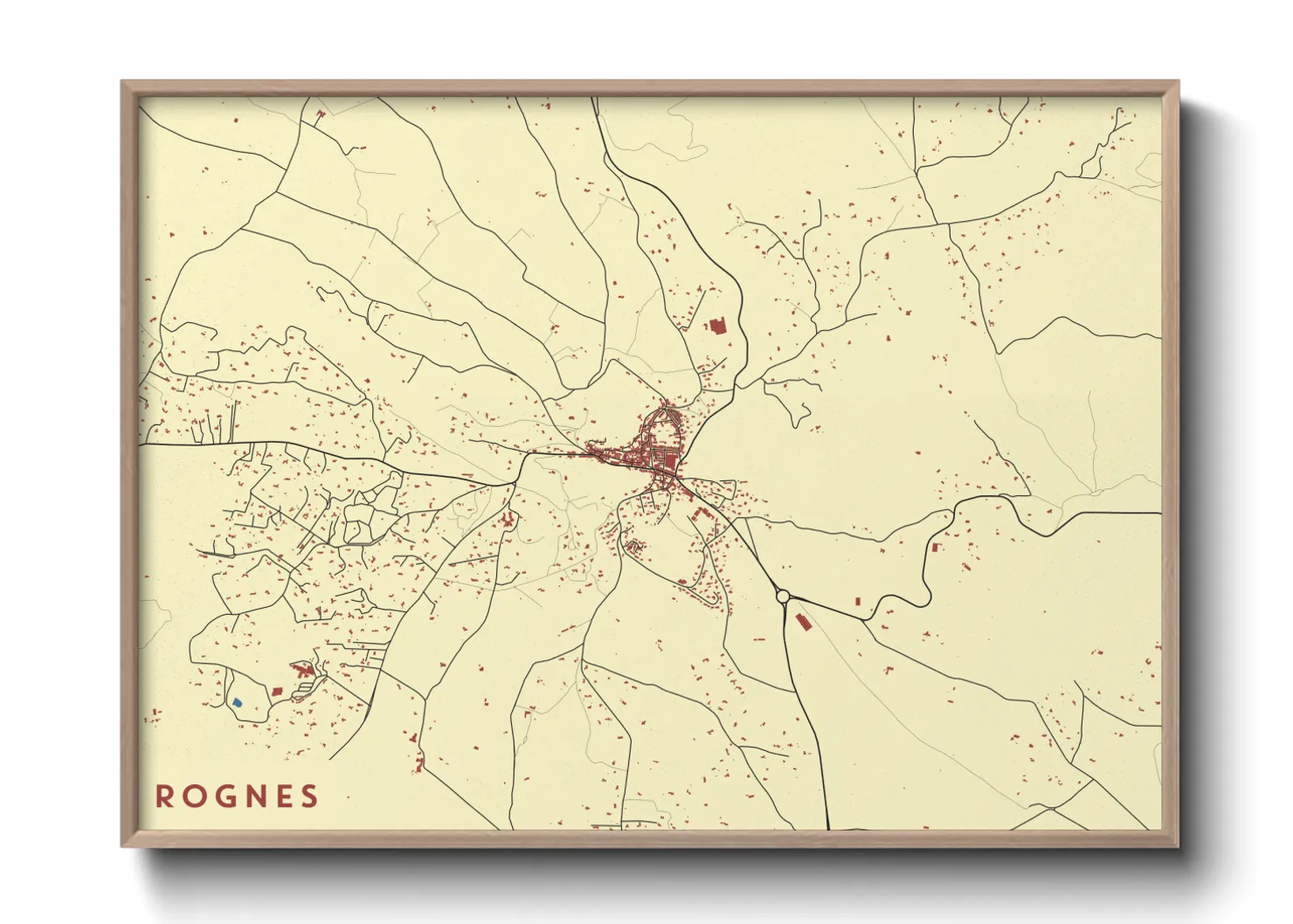 Une affiche de carte sur Rognes