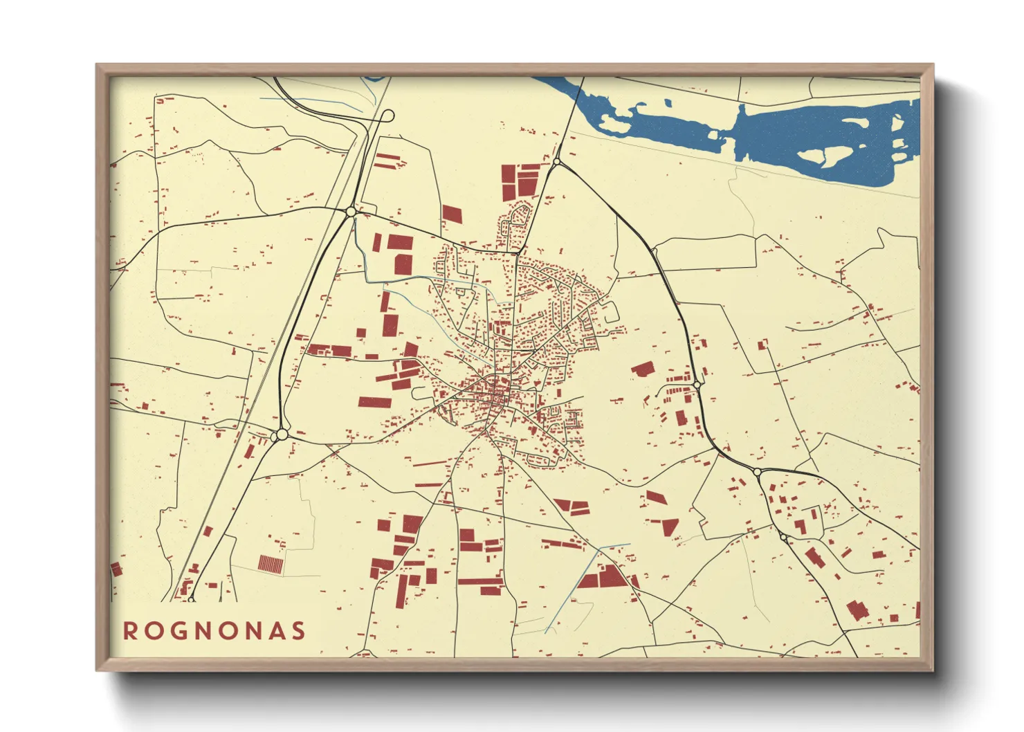 Une affiche de carte sur Rognonas