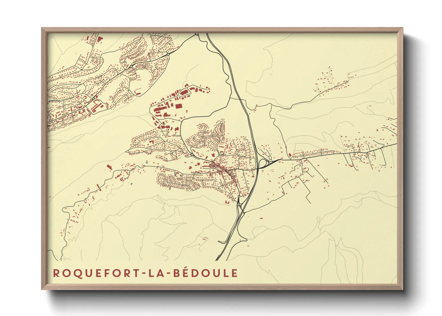 Une affiche de carte sur Roquefort-la-Bédoule