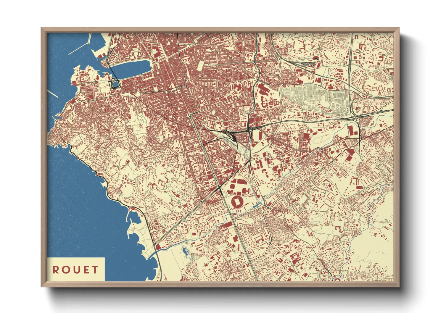 Une affiche de carte sur Rouet