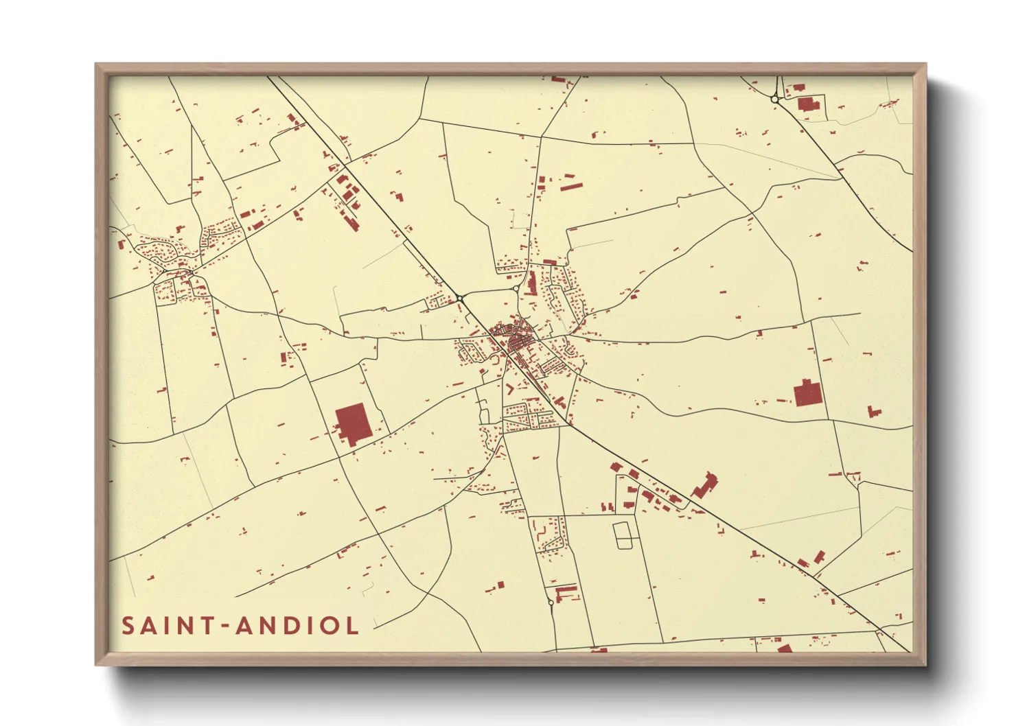 Une affiche de carte sur Saint-Andiol