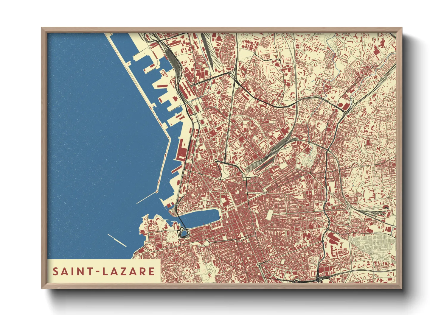 Une affiche de carte sur Saint-Lazare