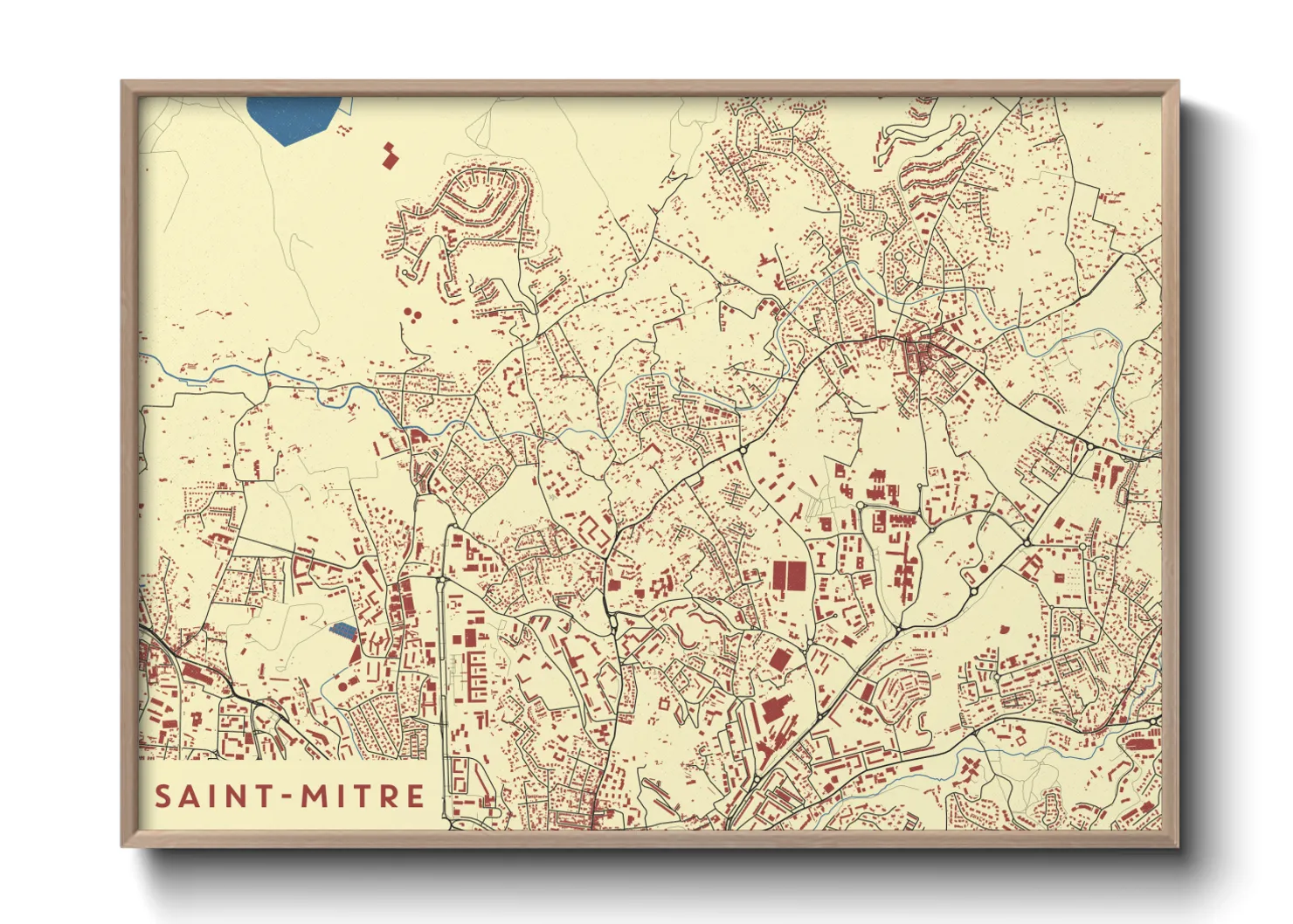 Une affiche de carte sur Saint-Mitre