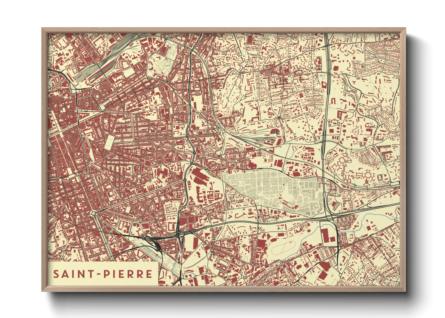 Une affiche de carte sur Saint-Pierre