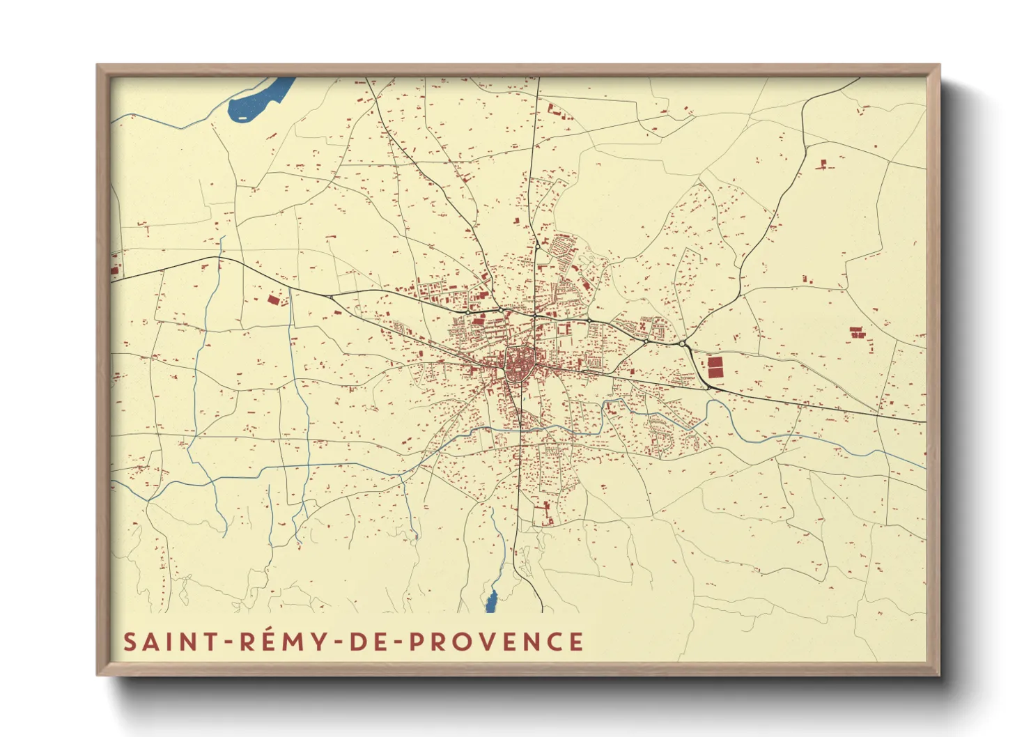 Une affiche de carte sur Saint-Rémy-de-Provence