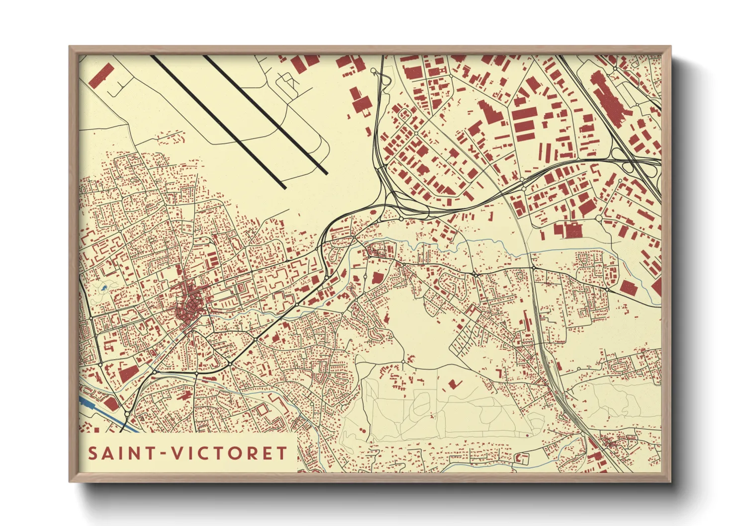 Une affiche de carte sur Saint-Victoret
