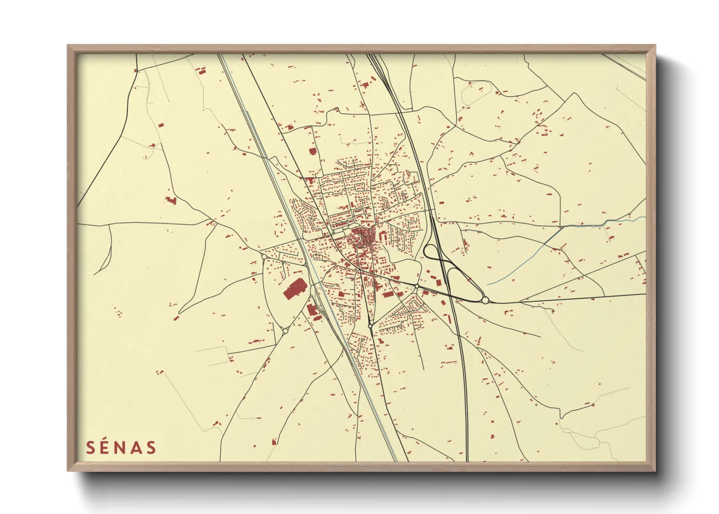 Une affiche de carte sur Sénas