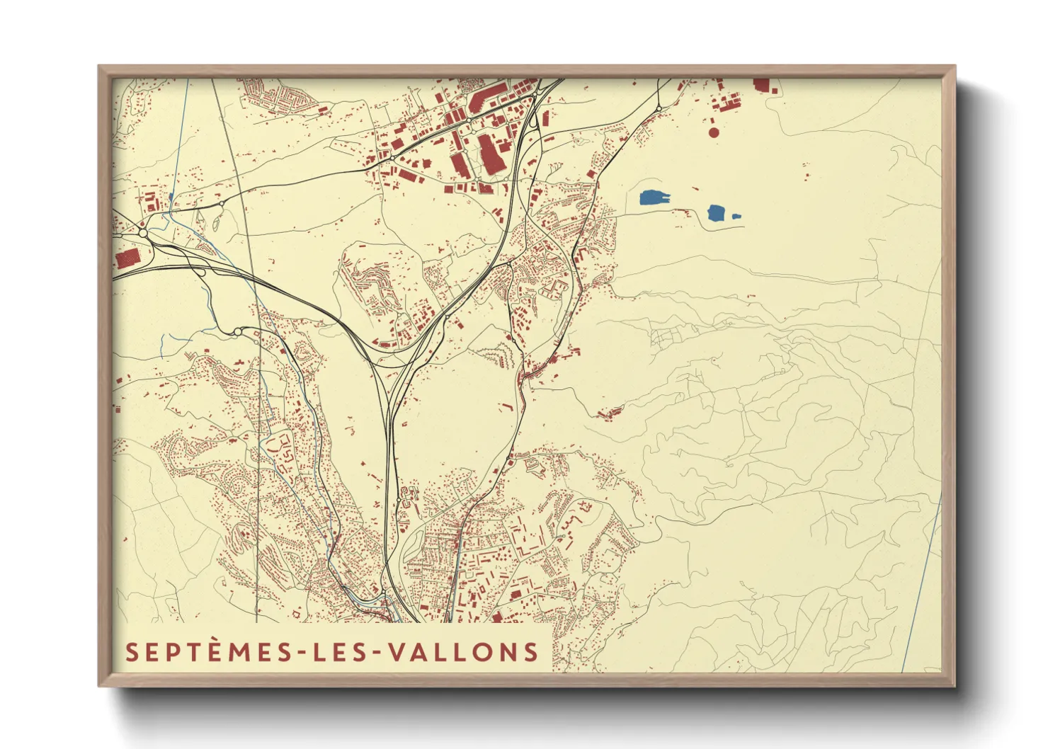 Une affiche de carte sur Septèmes-les-Vallons