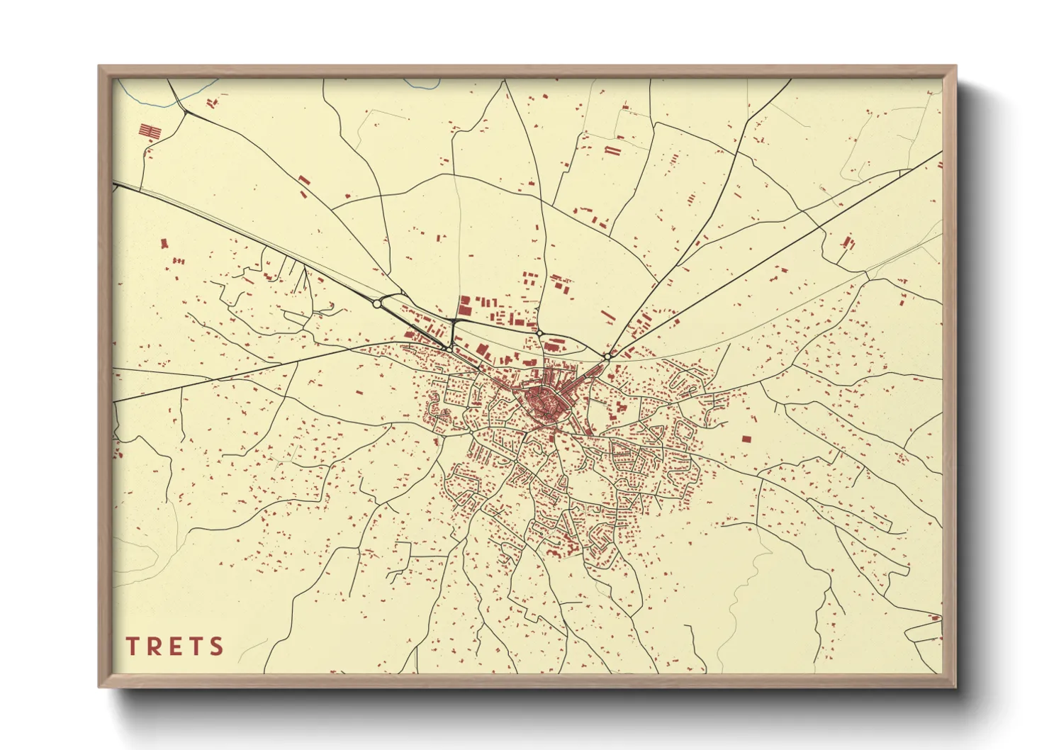 Une affiche de carte sur Trets