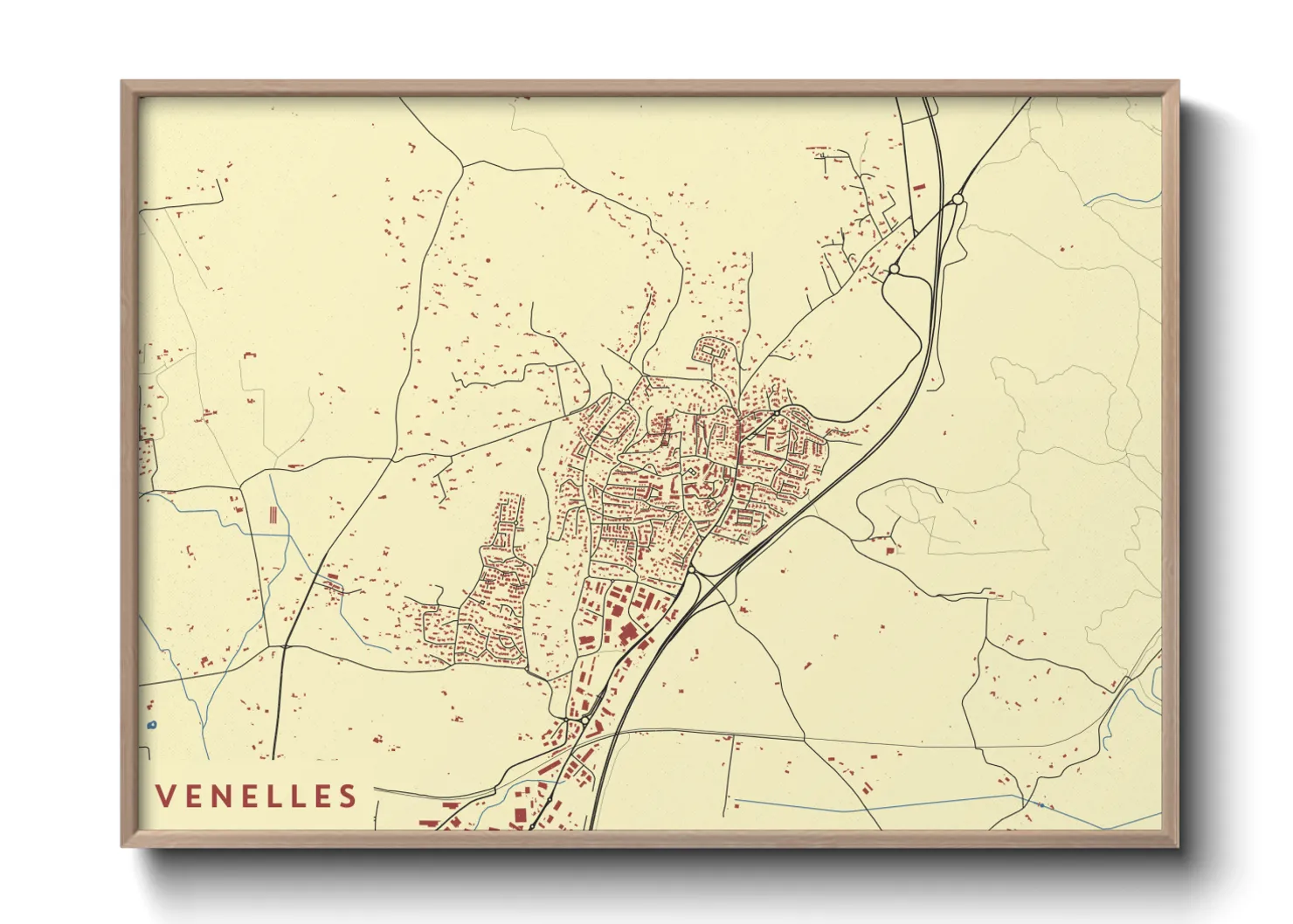 Une affiche de carte sur Venelles