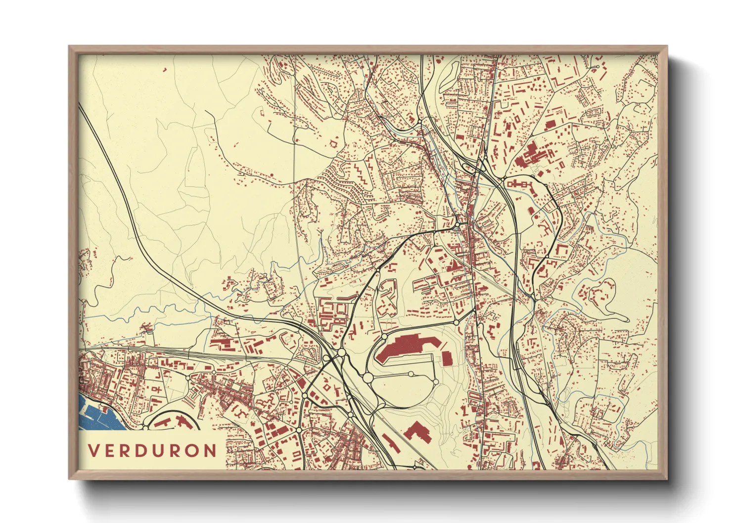 Une affiche de carte sur Verduron