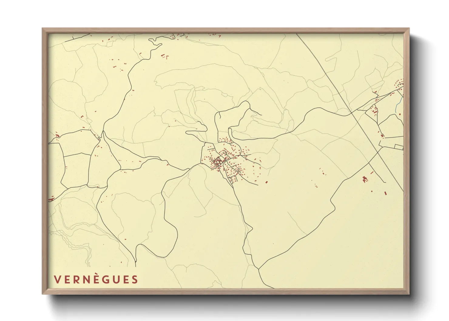 Une affiche de carte sur Vernègues