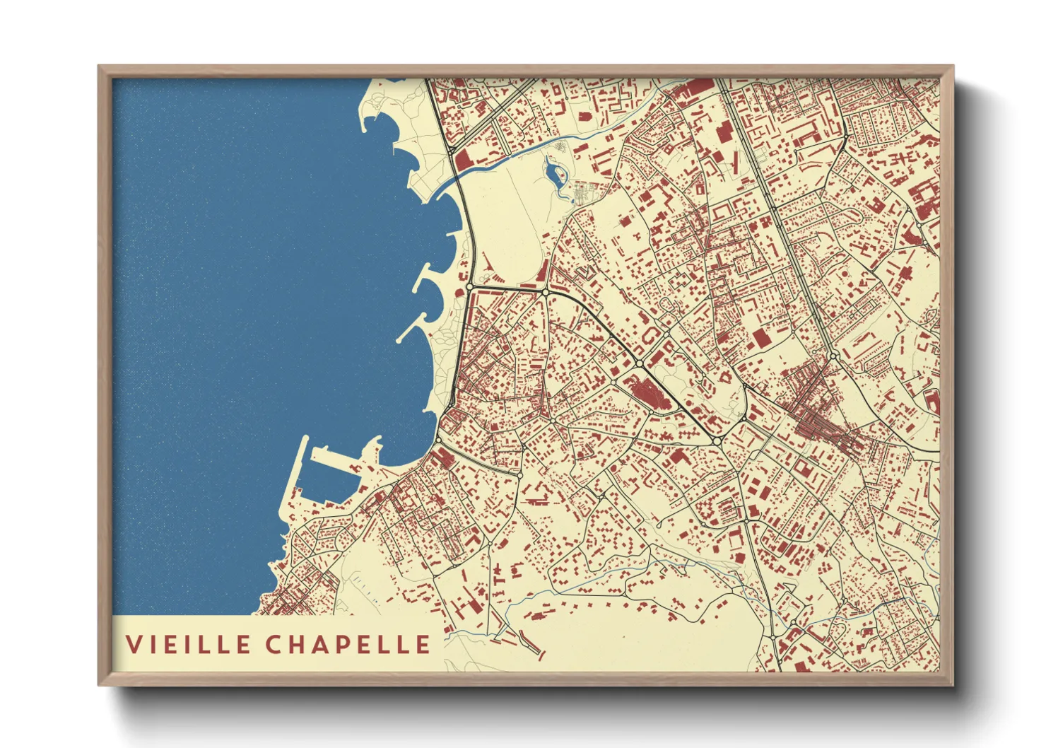 Une affiche de carte sur Vieille Chapelle