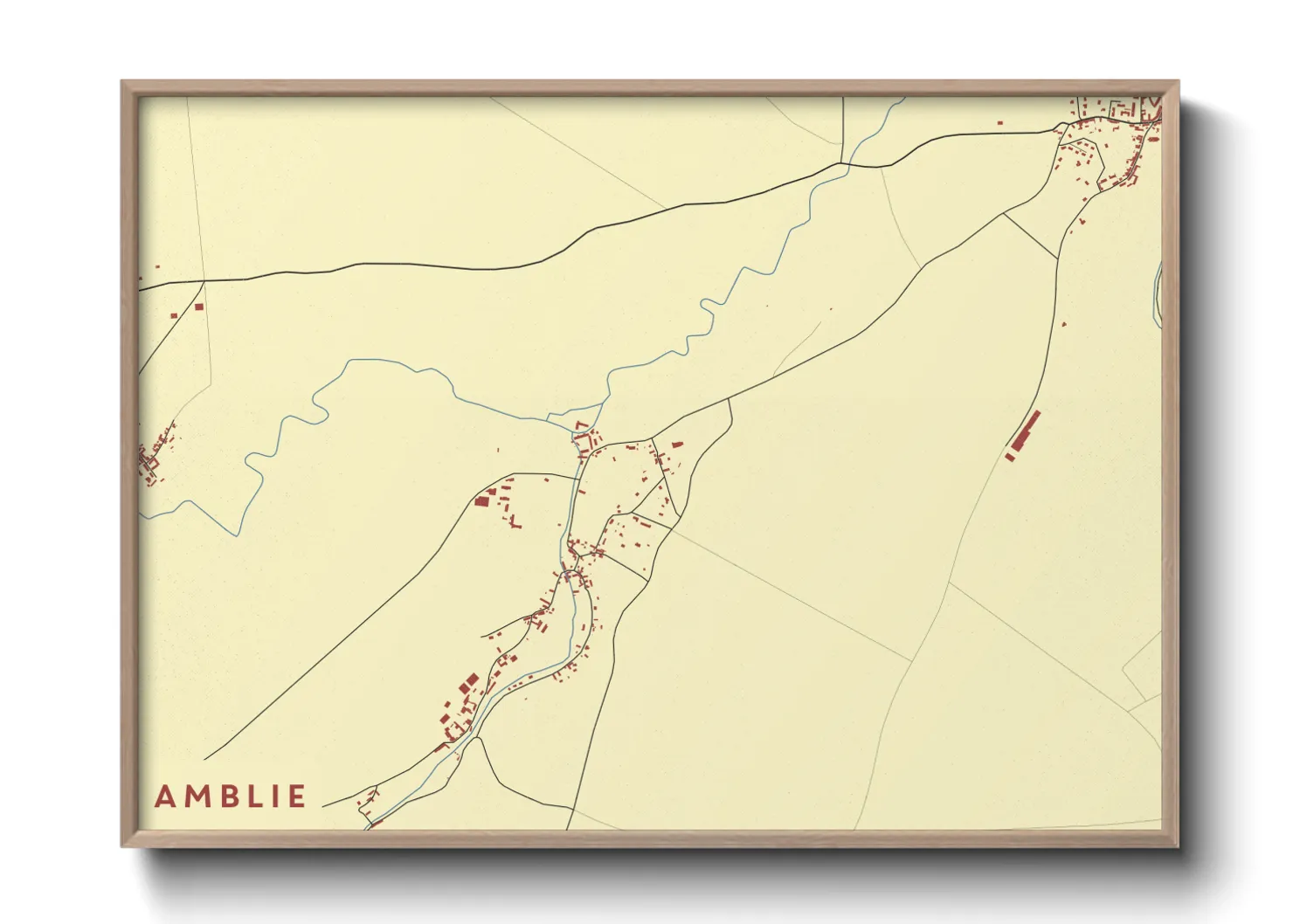 Une affiche de carte sur Amblie