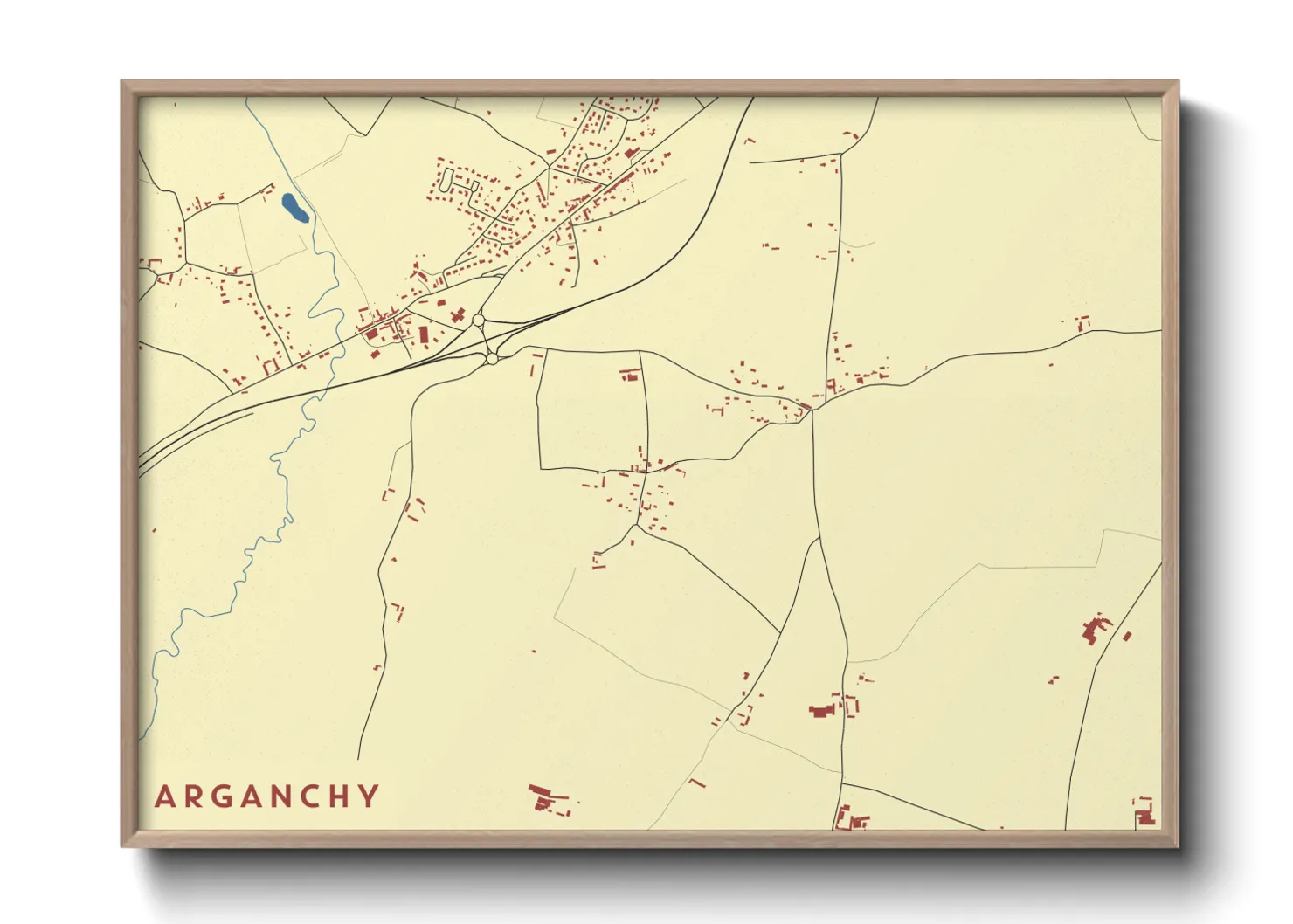 Une affiche de carte sur Arganchy