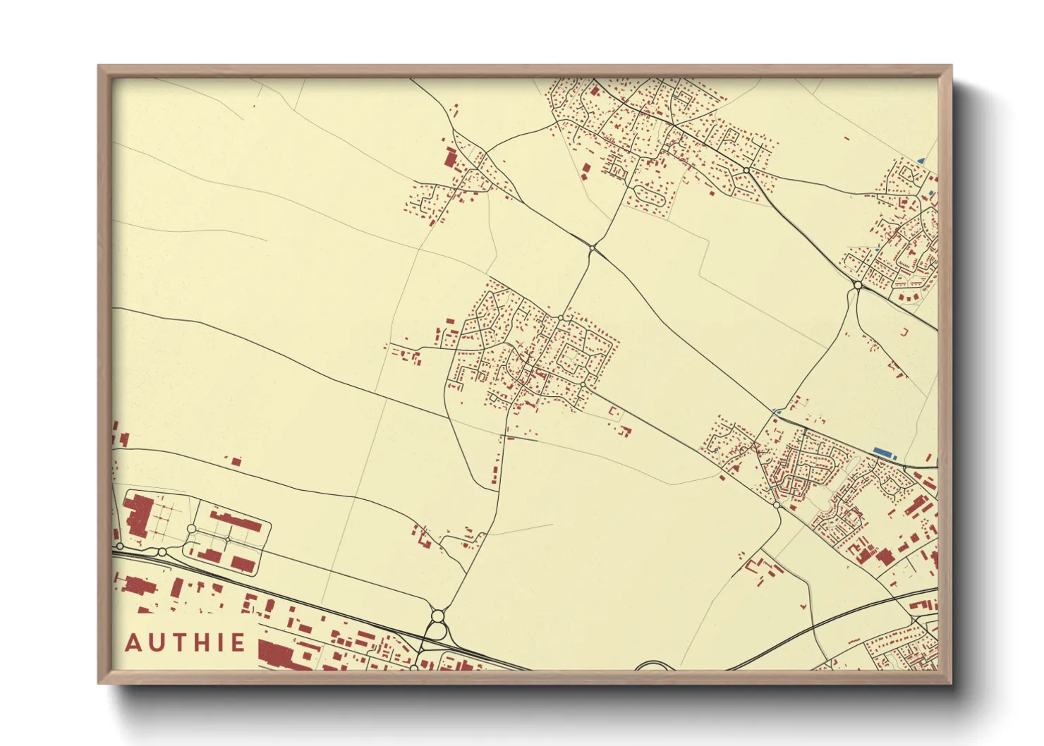 Une affiche de carte sur Authie