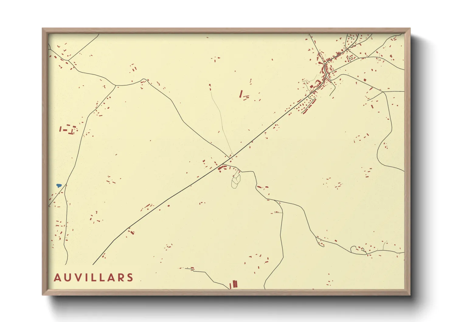 Une affiche de carte sur Auvillars