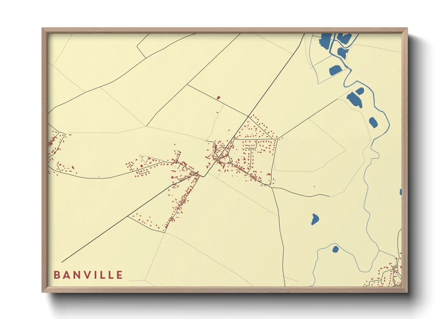 Une affiche de carte sur Banville