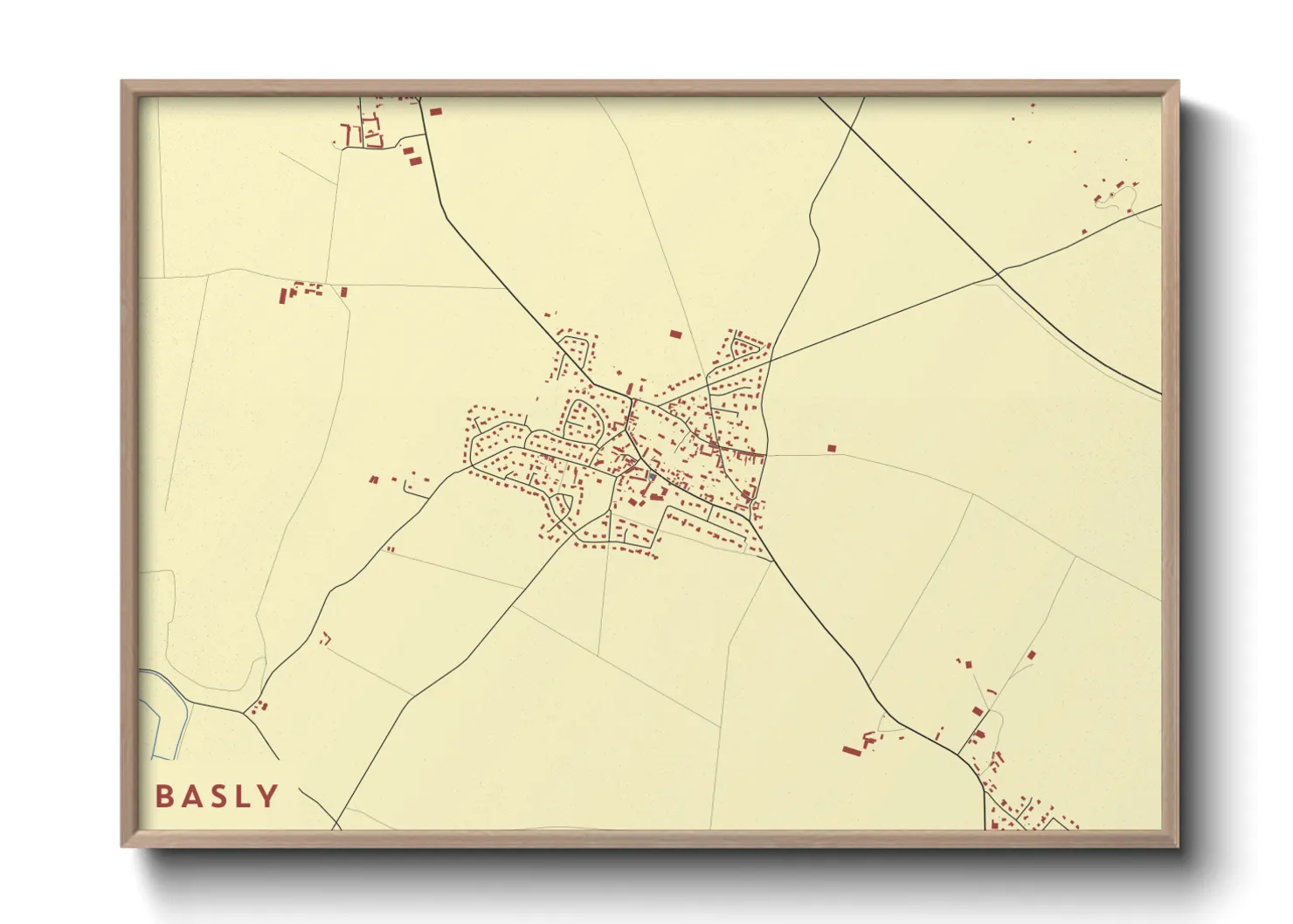 Une affiche de carte sur Basly